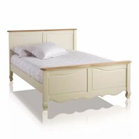 Giường Đôi Bella Gỗ Sồi Ibie BBDBELO20 - Trắng 2m