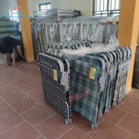 Giường gấp bạt vải bố đài loan loại lớn  Giường gấp cao cấp siêu bền( Ảnh thật)