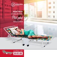 Giường gấp chân sắt có bánh xe GI-01-00 Xuân Hòa