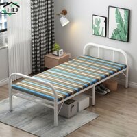 Giường gấp, chật liệu khung sắt, có đệm tiện dụng sử dụng văn phòng , giường ngủ đơn