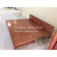giường gấp ghế gấp gỗ xoan đào 1m6x2m