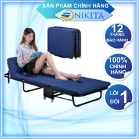Giường gấp gia đình GB75, tiết kiệm không gian, có bánh xe đẩy tiện lợi - Bảo hành hãng NIKITA 12T