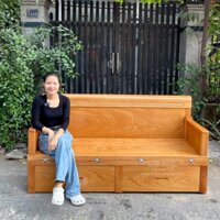 Giường Gấp Gỗ Gõ Đỏ 2 Ngăn Kéo 1m4x2m Giá Rẻ