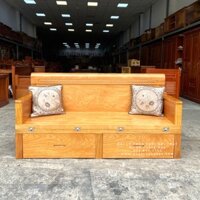 Giường Gấp Gỗ Gõ Đỏ Cao Cấp  2 Ngăn Kéo - 1m2x1m9