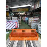 GIƯỜNG GẤP GỖ SỒI 1,2M - CÓ HỘC KÉO - MÀU