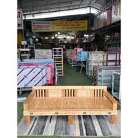 GIƯỜNG GẤP GỖ SỒI 1,2M - TỰ NHIÊN