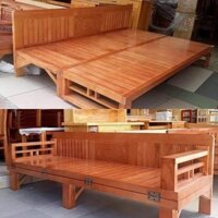 GIƯỜNG GẤP GỖ TỰ NHIÊN 1M6  X 2M