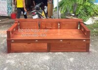 GIƯỜNG GẤP GỖ XOAN ĐÀO 2 NGĂN KÉO 1M2 X 1M9 BẢN LỀ ÂM