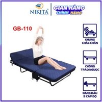 Giường Gấp Gọn 3 Khúc Cao Cấp NIKITA GB365 - Đệm Bọt Biển - Khung Sắt Sơn Tĩnh Điện - Chính Hãng NIKITA - D180 x R110 x C26 - MÀU XANH DƯƠNG