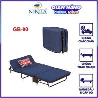 Giường Gấp Gọn 3 Khúc Cao Cấp NIKITA GB365 - Đệm Bọt Biển - Khung Sắt Sơn Tĩnh Điện - Chính Hãng NIKITA - D180 x R90 x C26 - MÀU XANH DƯƠNG