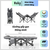 Giường gấp gọn ngủ trưa văn phòng HUKA, giường ngủ gấp xếp gọn thông minh khung thép chắc chắn