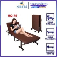 Giường gấp kiểu dáng hàn quốc Nikita NKT-HQ65 - NÂU-RỘNG 75CM