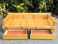 Giường Gấp Thành Ghế Gỗ Sồi Có Ngăn Kéo TT-G14