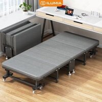 Giường gấp văn phòng có bánh xe, Giường xếp gấp gọn Sofa di động khung thép chắc chắn thương hiệu ILUMIA - GM64
