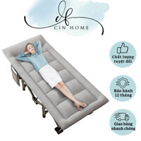 Giường gấp văn phòng kích thước 190x68cm, Gường xếp văn phòng ngủ trưa đa năng có đệm gối đầu vải mềm mịn