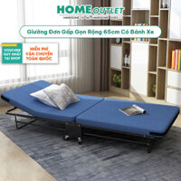Giường Gấp Văn Phòng Thông Minh Gấp Gọn 20cm Ngủ Trưa Công Sở Có Đệm Dày 5cm Khung Kim Loại Phủ Sơn Tĩnh Điện & Bánh Xee