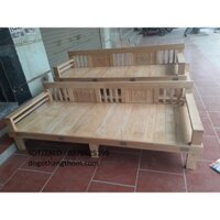 giường ghế gấp gỗ sồi 1m2