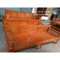 giường ghế gấp gỗ xoan đào 1m2,1m6x2m phòng khách