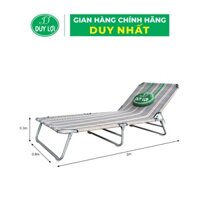 GIƯỜNG GHẾ XẾP DUY LỢI THÉP - CỠ ĐẠI (QUÀ TẶNG 10 MÓC ÁO)