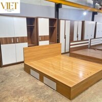 GIƯỜNG GỖ 1.6M x 2m HIỆN ĐẠI , SANG TRỌNG , PHÙ HỢP MỌI CĂN HỘ