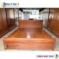 Giường gỗ 1m6 xoan đào GXD16 dát phản