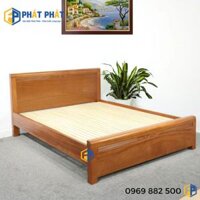 Giường gỗ 1m6 xoan đào GXD17 dát nan