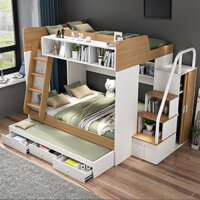 Giường gỗ 2 tầng cho bé thiết kế đa năng GTCC04