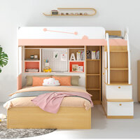 Giường gỗ 2 tầng cho bé thiết kế đa năng GHS-9242