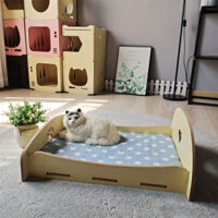 Giường Gỗ Chắc Chắn Cho Chó Teddy Bigbear Thỏ Giường Thú Cưng Tất Cả Các Mùa Thoáng Khí Giường Nhỏ Cho Mèo Màu Hồng Chó Kennel