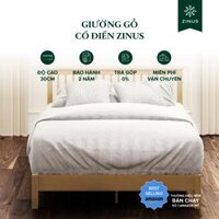 Giường Gỗ Cổ Điển Zinus – Farmhouse Wood Platform Bed