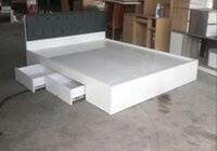 Giường gỗ công nghiệp đầu giường bọc nệm Tundo  - 1m4x2m