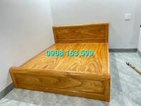 GIƯỜNG GỖ GÕ ĐỎ DÁT PHẢN 1M8 X 2M