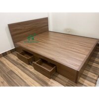 GIƯỜNG GỖ MDF 2 HỘC KÉO CAO CẤP FREESHIP HCM