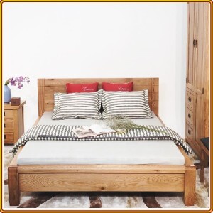 Giường gổ sồi kiểu Nhật - 1m8