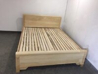 Giường gỗ sồi Hà Nội giá rẻ- PQ 04