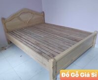 Giường gỗ Sồi màu_Dạt thường_Tim 1,8m