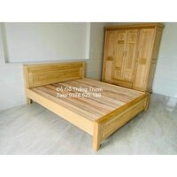 giường gỗ sồi nga 1m6