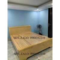 Giường gỗ Sồi Nga 5 dòng kẻ 2mx2m2
