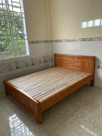 GIƯỜNG GỖ SỒI NHẬP 2M  X 2M2