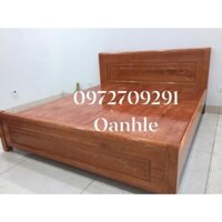 Giường gỗ sồi thang dát phản quế