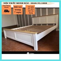 Giường gỗ thông 1m6 ,1m8  giá rẻ Free Ship TPHCM