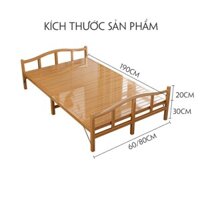 Giường gỗ tre gấp gọn thông minh size 80cm