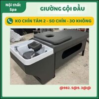 Giường gội đầu 2in1, Giường gội dưỡng sinh - [Nhận đặt theo yêu cầu] Khung chắc chắn, nệm da êm ái