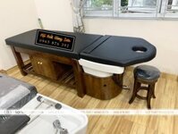 Giường gội đầu bồn sứ úp mặt ngoài bồn spa GGD15