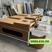Giường gội đầu dưỡng sinh 2in1 chân sắt, giường gội đầu 2in1 vừa gội đầu vừa massage, giường nối mi 2in1