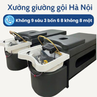 Giường Gội Đầu Dưỡng Sinh, GIường Gội Đầu Cao Cấp 2in1 Bọc Đệm Dày Dặn Hộp Bo Tròn Khung Sắt Chắc Chắn Chuyên Dùng Spa