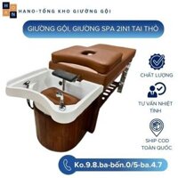 Giường Gội Đầu, Giường Dưỡng Sinh 2in1 - Khung Sắt Chắc Chắn, Nhiều Màu, Phù Hợp Mọi Spa