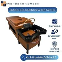 Giường Gội Đầu, Giường Gội Dưỡng Sinh 2in1 Bồn Gội Tai Thỏ - Khung sắt - Vòm Nước Tuần Hoàn
