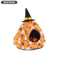 Giường Hamster Ấm Áp Chống Trơn Trượt Có Thể Giặt Halloween Bí Ngô Hình Sóc Hamster Tổ Thú Cưng Phụ Kiện Cho Thỏ Lùn