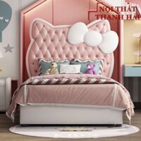 Giường Hello kitty bọc họa tiết quả trám GTE150